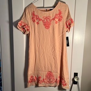 NWOT Lulus pink on pink dress